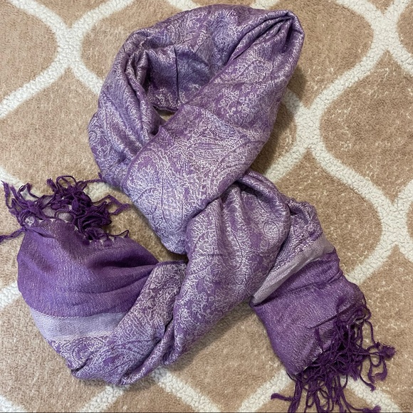 BOGO⭐️Pashmina Purple Print Scarf